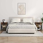 vidaXL Cabinet de chevet avec étagère 2 Pièces Chêne fumé 41 x 31 x 51 cm