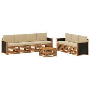 vidaXL Ensembles de canapés avec coussin 8 Pièces Bois d'Acacia Massif