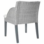 vidaXL Chaises à manger avec coussins lot de 2 gris rotin naturel