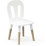 Table + chaises Fimiana style scandinave - Blanc mat / chêne kronberg