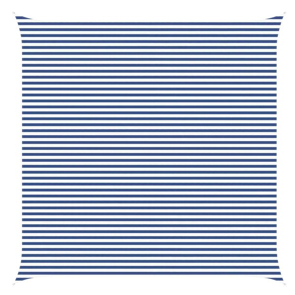 vidaXL Voile d'ombre Bleu et Blanc 6 x 6 m 100   polyester Oxford