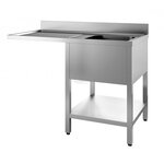 Plonge inox - emplacement lave-vaisselle - combisteel -  - acier inoxydable1400x700 x700x850mm