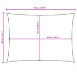 vidaXL Voile de parasol tissu oxford rectangulaire 3x4 5 m crème