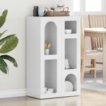 vidaXL Buffet Blanc brillant 59 x 35 x 100 5 cm Bois d'ingénierie