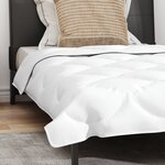 vidaXL Couette avec oreiller 2 Pièces Blanc 140 x 200 cm Microfibre