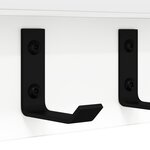 vidaXL Porte-manteau mural Blanc 60 x 10.5 x 10.5 cm Bois d'ingénierie