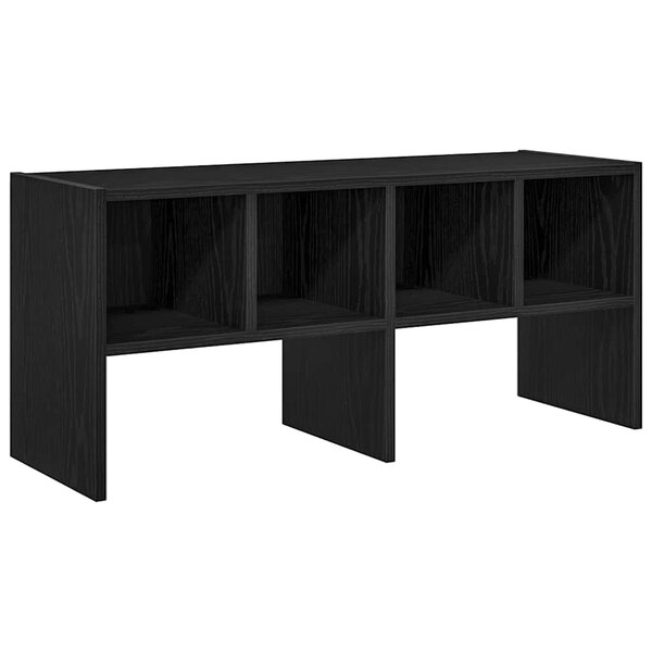 VidaXL Étagère à chaussures empilable en chêne noir 89 5 x 30 x 40 cm