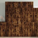 vidaXL Buffet haut chêne fumé 80x42 5x185 cm bois d'ingénierie