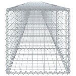 vidaXL Panier gabion avec couvercle 1000x50x50 cm fer galvanisé