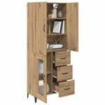 vidaXL Haut Armoire Montage mural Chêne artisanal 69 5 x 34 x 180 cm