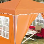 vidaXL Tente de fête pop-up 288 x 288 x 245 cm Orange Tissu Oxford