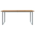 vidaXL Table de jardin pour repas Gris 180 x 90 x 75 cm