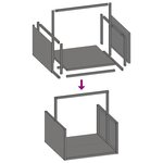 vidaXL Portant de bois chauffage vert olive 40x40x40 cm