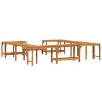 vidaXL Enclos Carré de Bain à Remous Extérieur Marron 250 x 250 cm