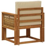vidaXL Sofa de milieu extérieur Bois d'Acacia Massif Naturel