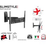 MELICONI 480972 Support mural TV inclinable et orientable SP 400SR PLUS pour TV de 40'' a 82'' (101-208 cm)