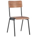 vidaXL Chaises à manger lot de 6 marron Contreplaqué