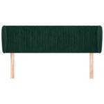 vidaXL Tête de lit avec oreilles Vert foncé 147x23x78/88 cm Velours