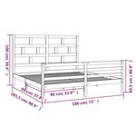 vidaXL Cadre de lit sans matelas bois massif