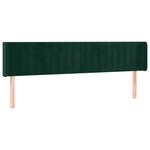 vidaXL Tête de lit avec oreilles Vert foncé 183x16x78/88 cm Velours