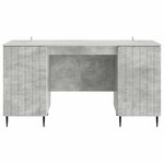 vidaXL Bureau Gris béton 142 5 x 50 x 75 cm Bois d'ingénierie