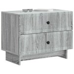 vidaXL Cabinet de chevet avec tiroir Sonoma gris 62 x 34 5 x 47 5 cm