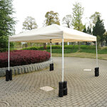 Lot 4 sacs de lestage de fixation pour tonnelle parasol pavillon volume max. 15kg noir