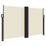 vidaXL Auvent latéral rétractable crème 140x1000 cm