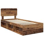 vidaXL Cadre de lit Bois ancien 90 x 200 cm Pin massif