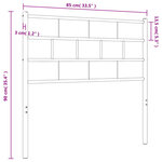 vidaXL Tête de lit métal blanc 80 cm