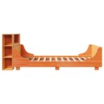 vidaXL Cadre de lit sans matelas cire marron 120x190cm bois pin massif