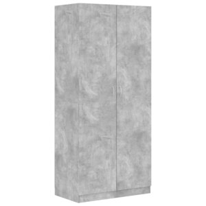 vidaXL Garde-robe Gris béton 90x52x200 cm Bois d’ingénierie