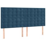 vidaXL Cadre de lit sans matelas bleu foncé 140x200 cm velours