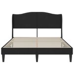 vidaXL Cadre de lit avec tête de lit Noir 160 x 200 cm Velours