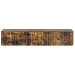 vidaXL Table d'appoint murale Chêne fumé 87 5 x 34 5 x 17 cm