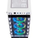 CORSAIR Boîtier connecté iCUE 465X - ATX Moyen-Tour - RGB Blanc