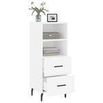 vidaXL Buffet blanc 34 5x34x90 cm bois d'ingénierie