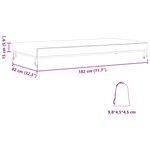 vidaXL Housse de Table 82 x 182 x 15 cm tissu Rectangulaire Noir