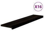 vidaXL Marches d'escalier 16 Pièces marron foncé 110x25x2 cm chêne massif