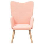 vidaXL Fauteuil relaxant Rose 62 x 67 x 95.5 cm tissu