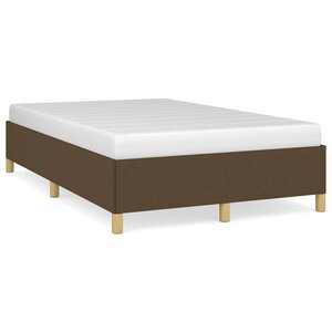 vidaXL Cadre de lit sans matelas marron foncé 120x190 cm tissu