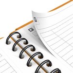 MEETINGBOOK B5 160P 90g lignée 6MM couverture polypro OXFORD