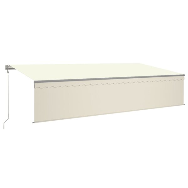 vidaXL Auvent automatique rétractable avec store 6x3 m Crème