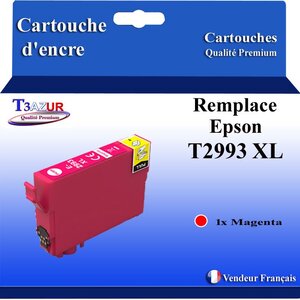 T3AZUR- Cartouche Compatible pour Epson T2993  T2983 T29XL 29 XL(série Fraise) Magenta
