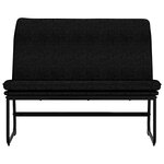 vidaXL Banc Noir 100x75x76 cm Tissu