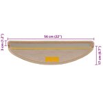 vidaXL Tapis d'escalier autocollants 30 Pièces 56x17x3 cm beige clair