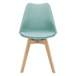 Lot de 6 chaises de salle à manger similicuir hêtre menthe 03_0006781