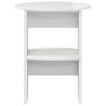 vidaXL Meuble d'appoint 2 Pièces Blanc Brillant Ø40 x 50 cm