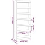 vidaXL Bibliothèque/Séparateur de pièce Chêne fumé Bois d'ingénierie