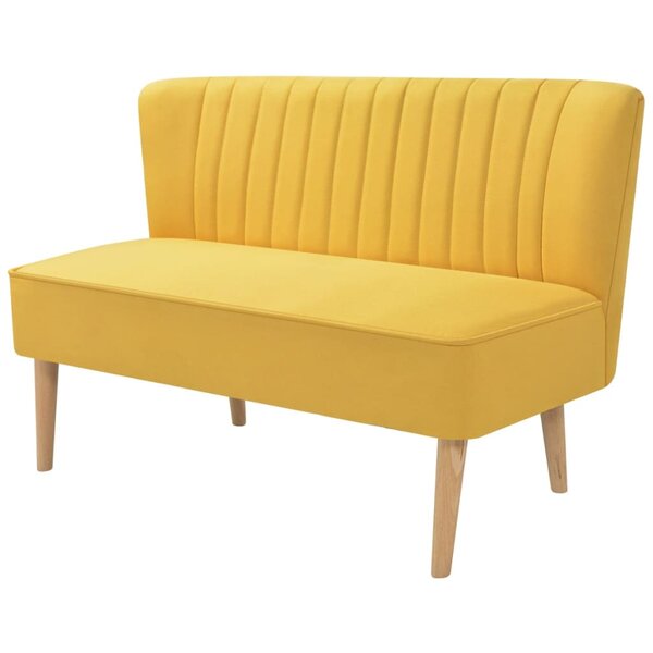 vidaXL Canapé 117x55 5x77 cm Tissu Jaune